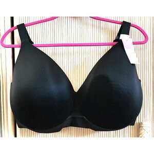 Cacique Bra 40H Black Comfort Bliss Lightly Lined Full Coverage Underwire NWT